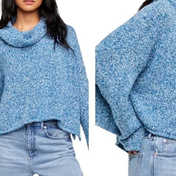 FREE PEOPLE BFF cowl neck oversized sweater M/L - Picture 1 of 11